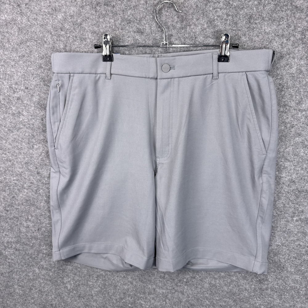 Greg Norman Golf Shorts Stretch Performance 36 Gray 8.5" Inseam NWT